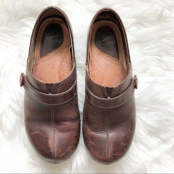 Dansko Solstice Clog Womens Brown Leather Comfort Shoes 38 - Picture 5 of 6